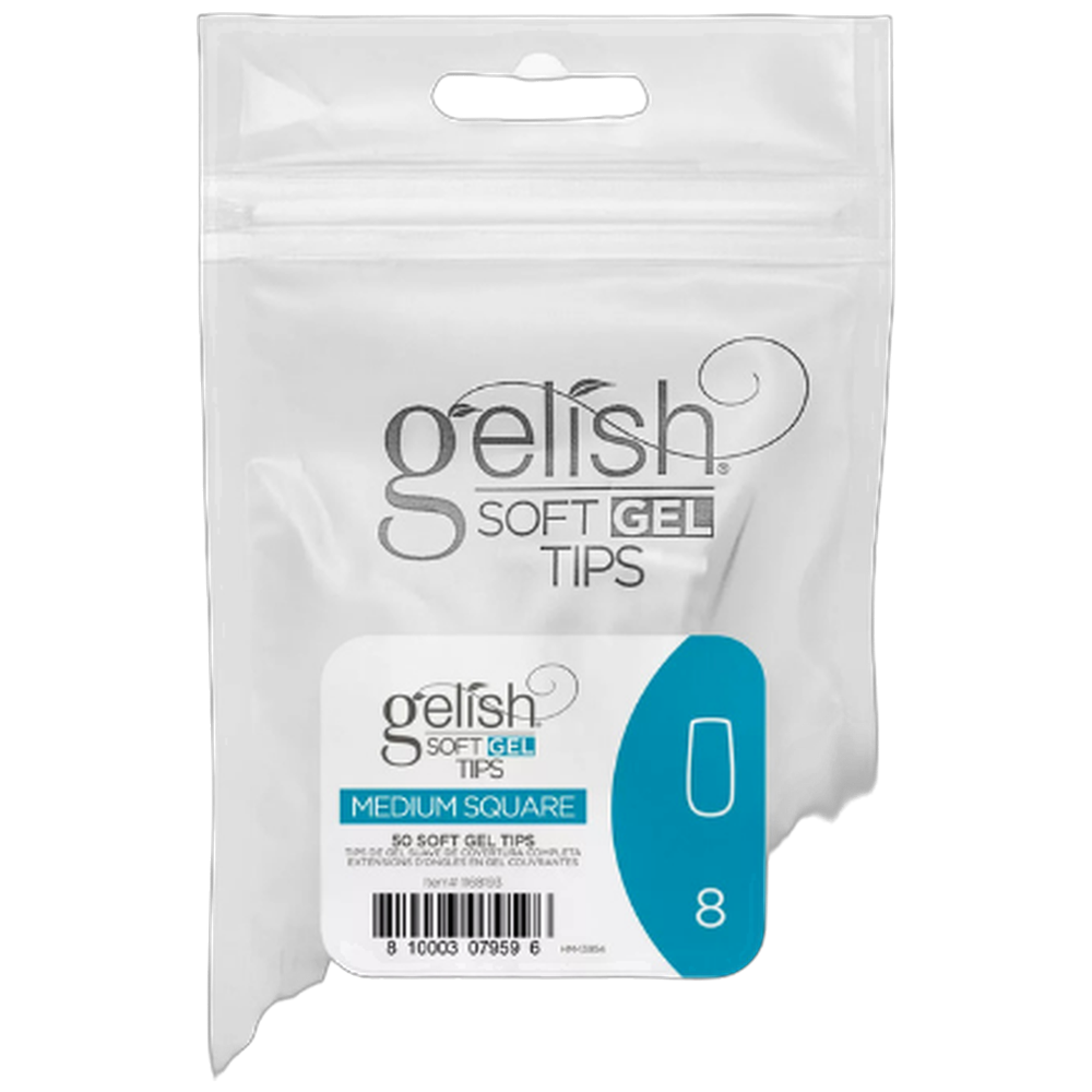Soft Gel Tips - Square Medium 8 50pk Refill - Gelish
