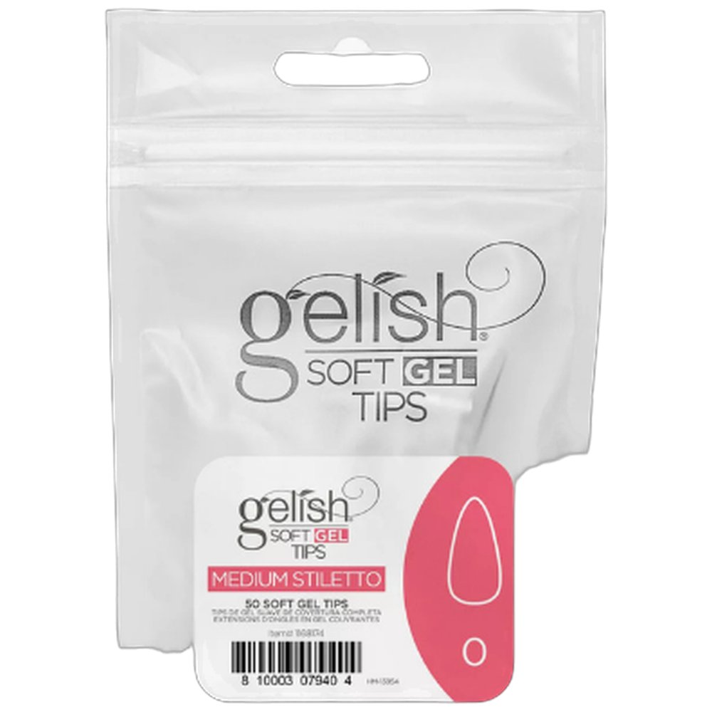 Soft Gel Tips - Stiletto Medium 0 50pk Refill - Gelish