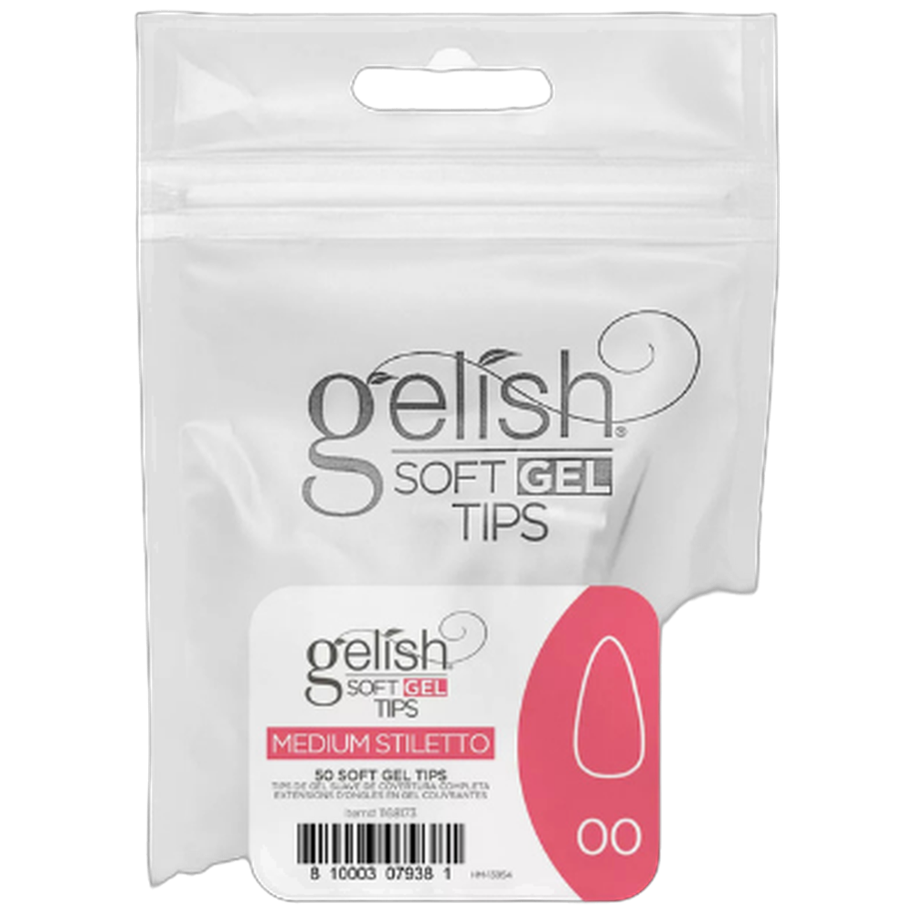 Soft Gel Tips - Stiletto Medium 00 50pk Refill - Gelish