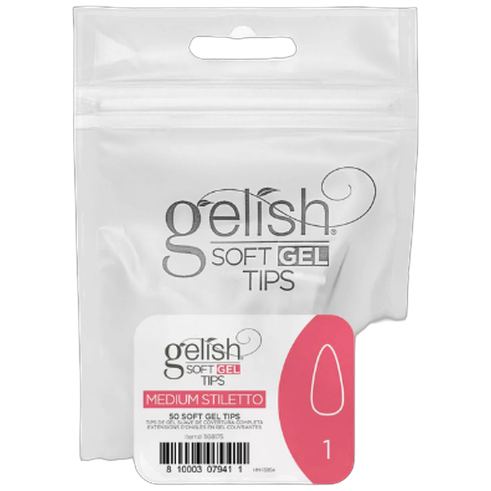 Soft Gel Tips - Stiletto Medium 1 50pk Refill - Gelish
