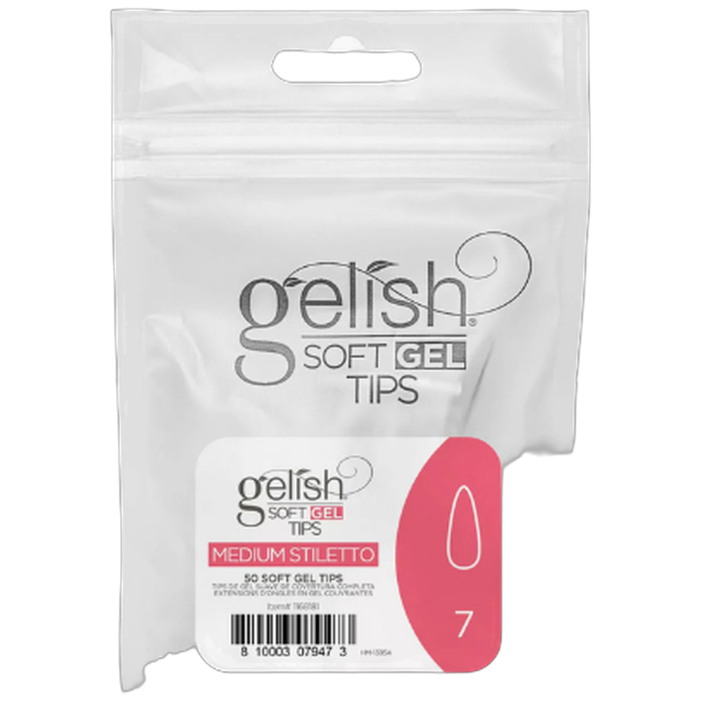 Soft Gel Tips - Stiletto Medium 7 50pk Refill - Gelish