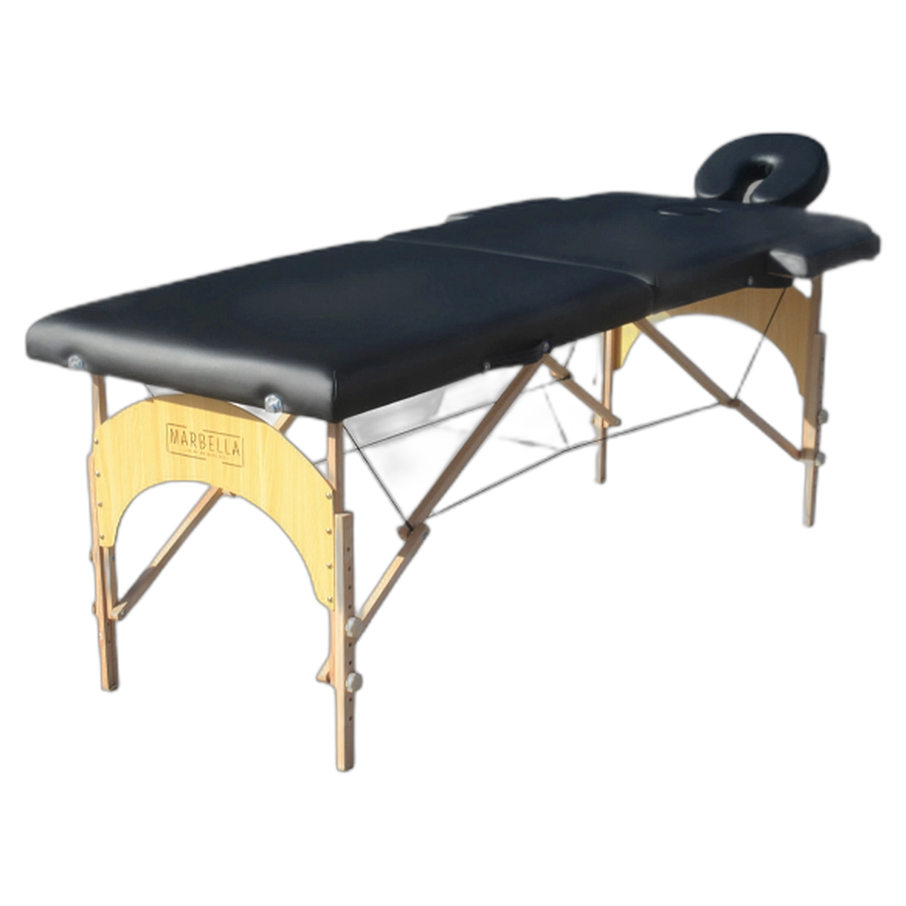 Marbella Portable 2 Part Wooden Massage Table  (Black)