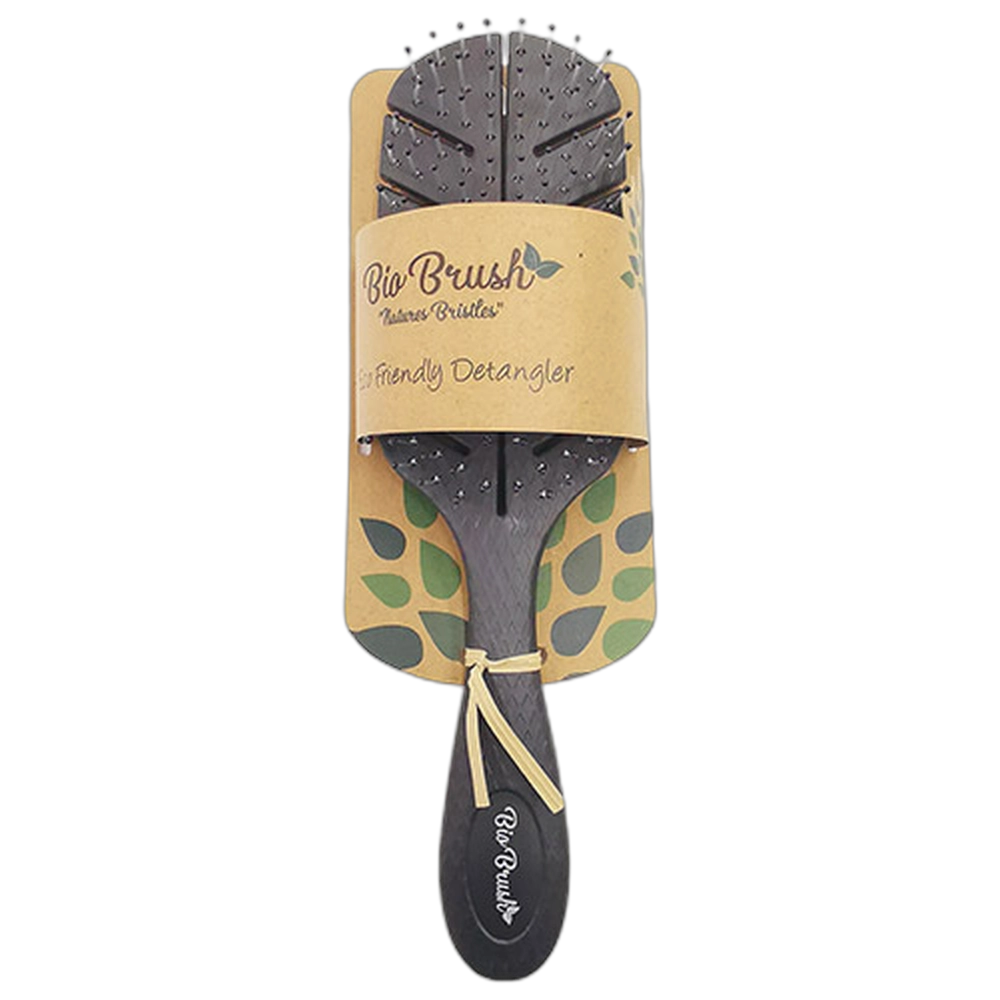 Bio Brush Eco Friendly Detangler - Leaf Shape - Black