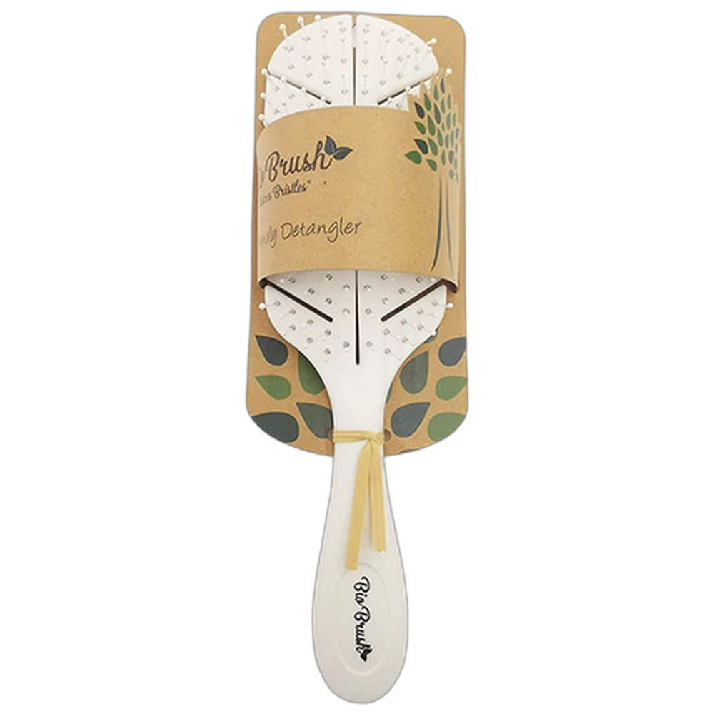 Bio Brush Eco Friendly Detangler - Leaf Shape - White