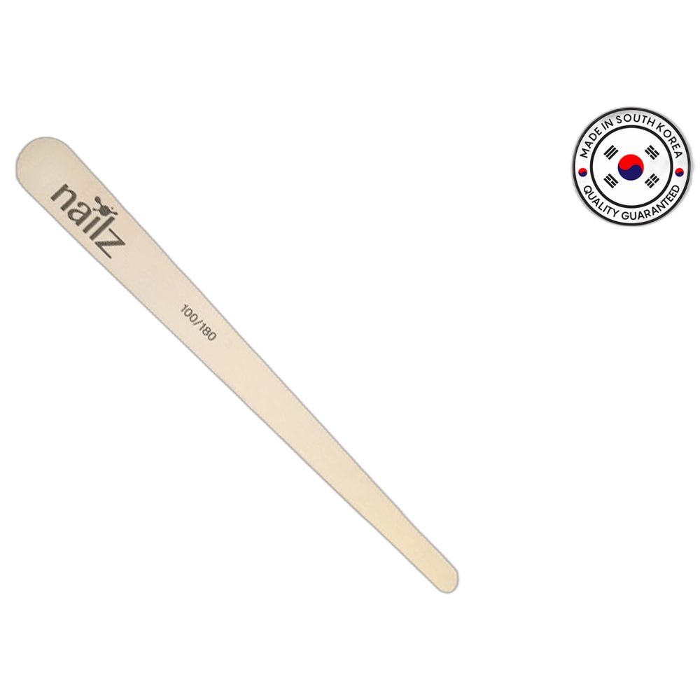 NAILZ Nail File - Teardrop White 100/180 [Korean]