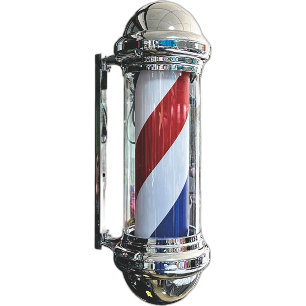 Barber Pole Traditional Silver - Round Top 71cm (HD-2371006)