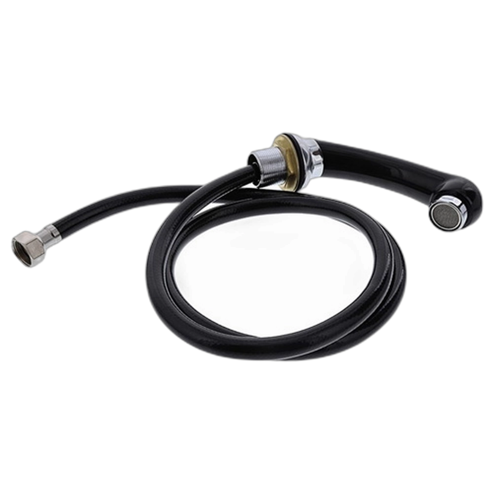 Black Shower Head with Black Rubber Pipe