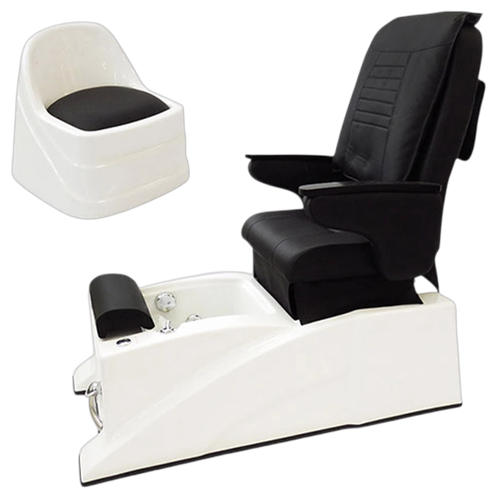*TRITON Pedicure Spa Chair - White with Black Upholstery