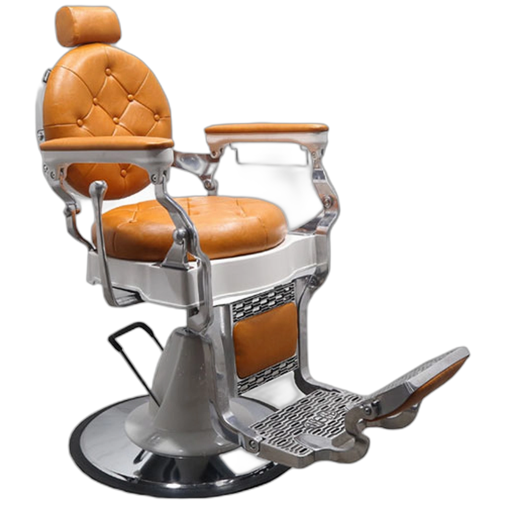 ***CALICO JACK Barber Chair - White Frame (Bushveld Tan)