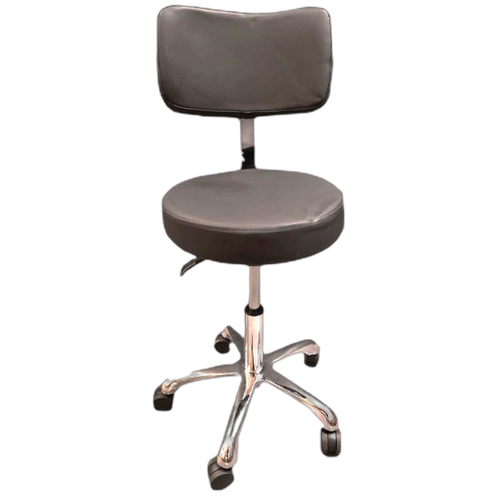 ***Stool - With Thick Back (Grey)