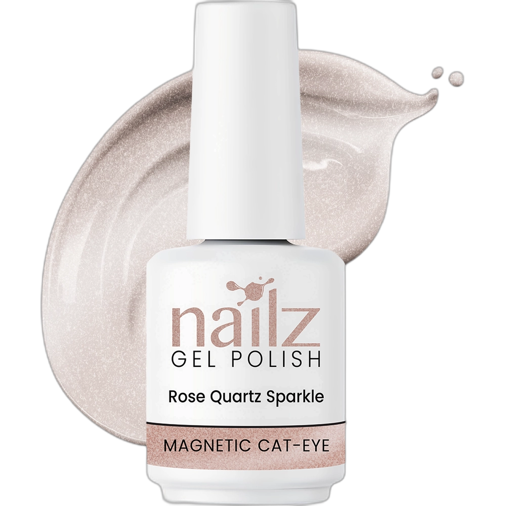 NAILZ Gel Polish 15ml Magnetic Cat Eye- Rose Quartz Sparkle