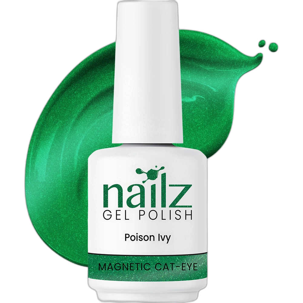 NAILZ Gel Polish 15ml Magnetic Cat Eye- Poison Ivy