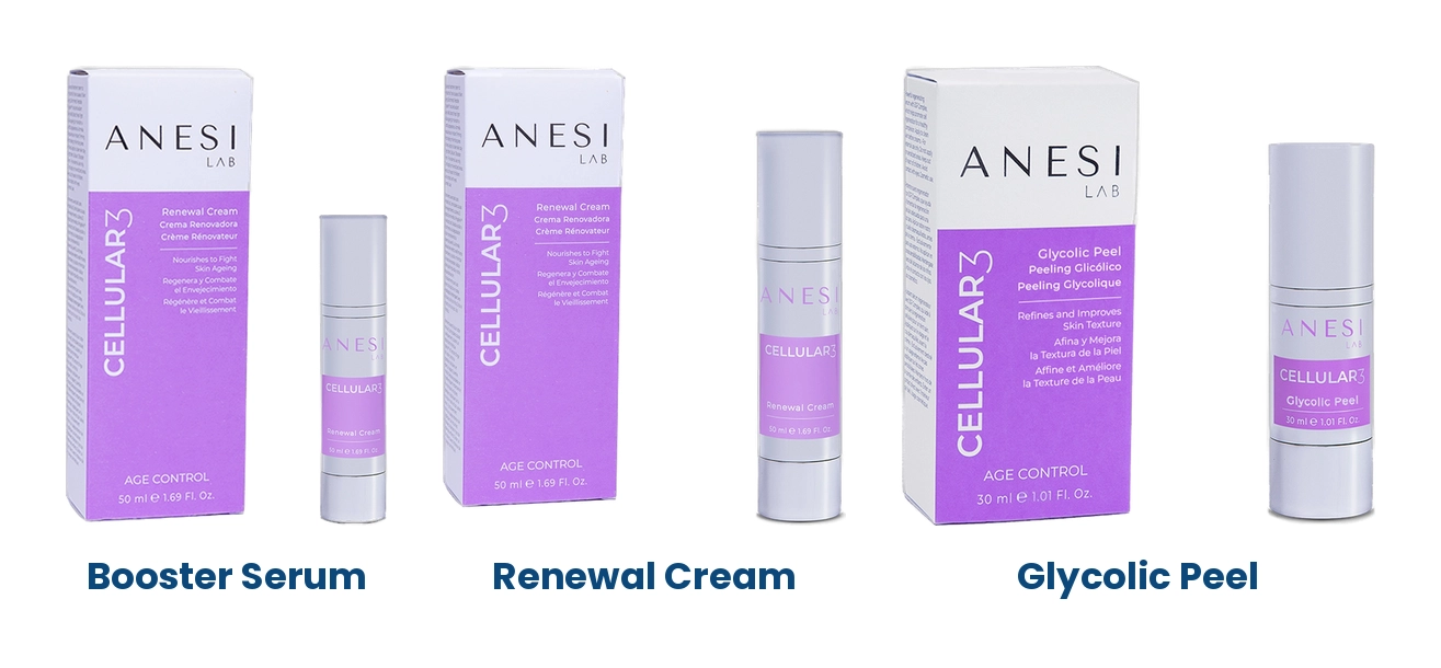 ANESI LAB Cellular 3 Booster Serum, Renewal Cream and Glycolic Peel