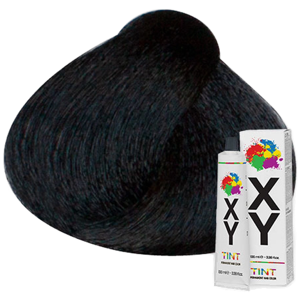 XY permanent hair colour tube and box