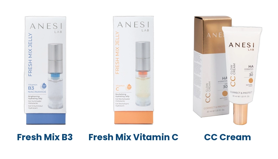 ANESI LAB Fresh Mix Jelly Niacinamide B3, Fresh Mix Jelly Vitamin C and CC Cream