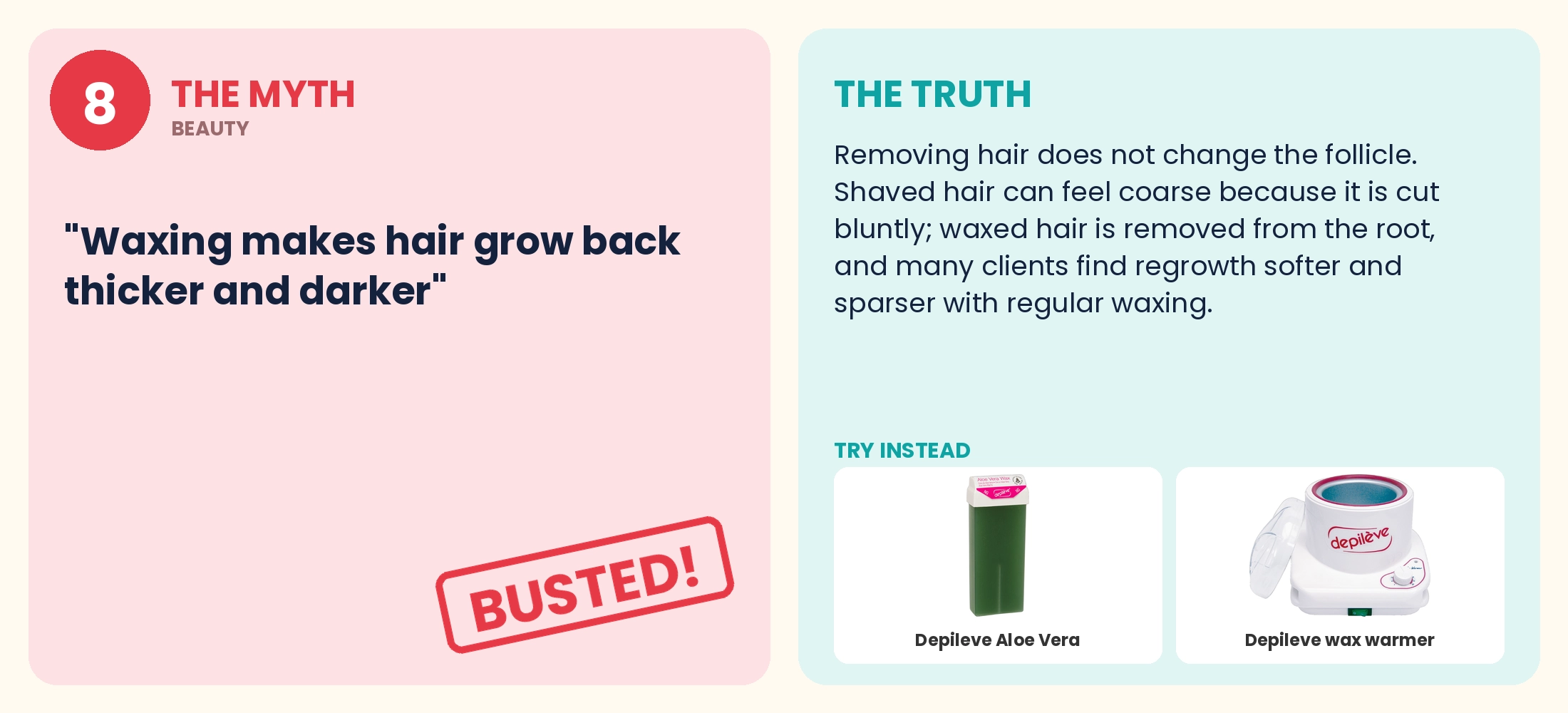 Myth 8 busted: Does waxing make hair grow back thicker and darker?