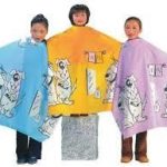 HHECAPRID005 (Each) - ***Cutting Cape -Kiddies Cape-Yellow Cartoon with Slide Clip