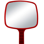 ***Hand Mirror - Red (23x33) (HS02339)