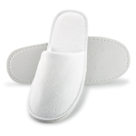 NHNMANUNBL10 (Each) - Pedi Slippers Toweling - White Closed Toe (27cm)