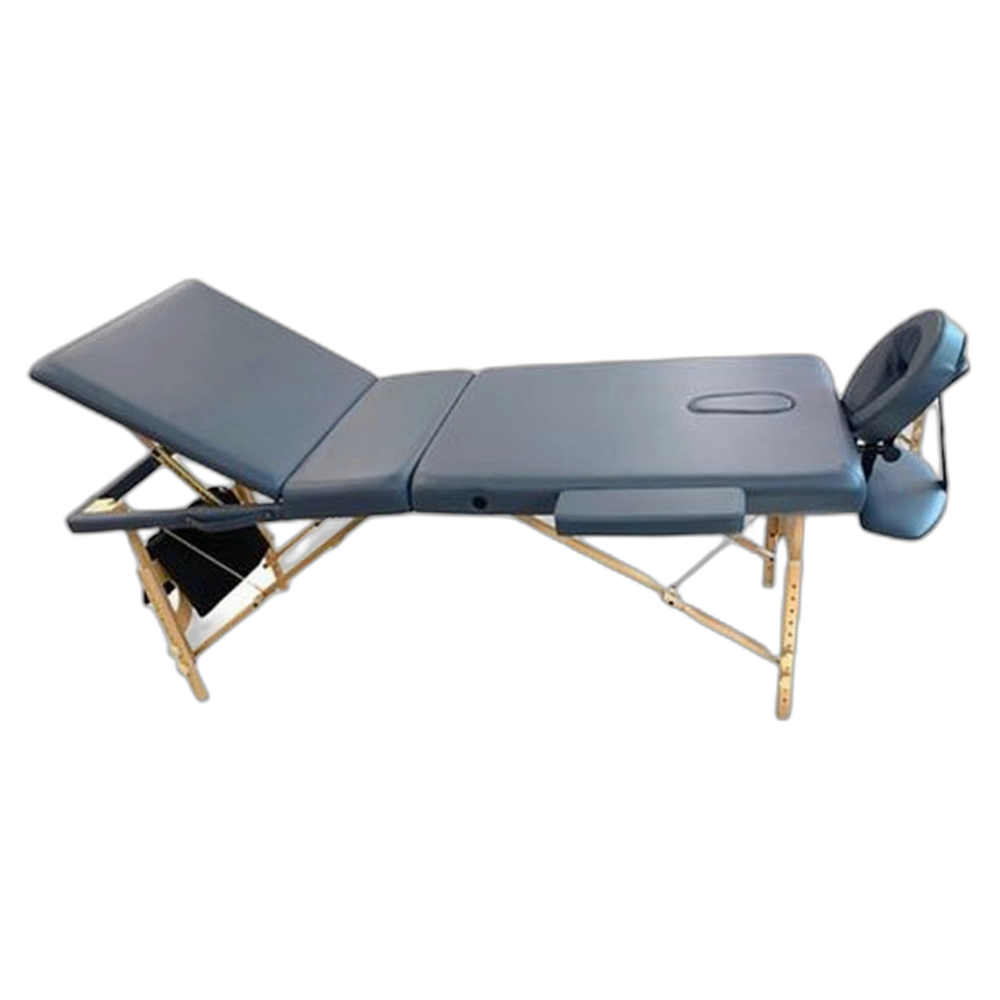 1776426921_FFFPLIORAL08 ORABI Wooden Portable Massage Bed (Blue) w Adj Head and Leg - Image 1