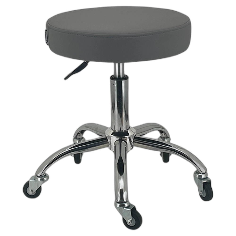 1776426990_FFFTROUNBL57 YOLO Stool - (Chrome & Grey) - Image 1