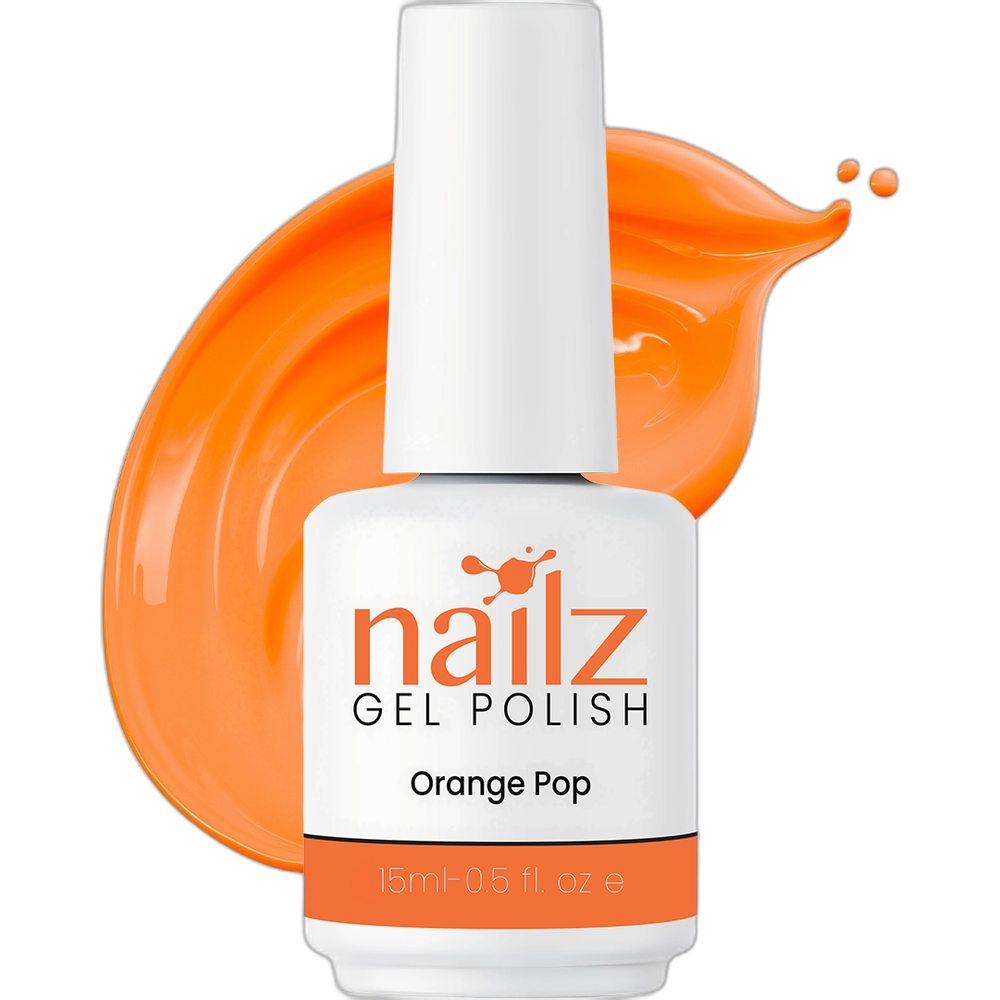 1776440550_NHNGPONLZ046 Nailz Gel Polish 15ml - 1615 - Orange Pop - Image 1