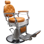 FFFCHAUNBL52 (Each) - ***CALICO JACK Barber Chair - White Frame (Bushveld Tan)