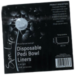NBEPAPSPL002 (Each) - Spa Life Disposable Pedi Bowl Liner Large - 100pc