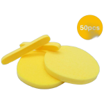 Facial Sponges-Pack 50 (25 Pairs)-Expands when Wet-Yellow