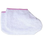 NBETWPSPCL08 (Each) - Towelling Booties for Paraffin Treatment - White