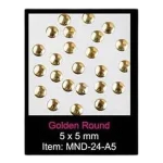 NHNNARSIN015 (Each) - Sina Metal Studs Golden Round