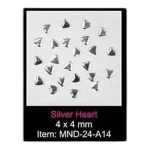 NHNNARSIN023 (Each) - Sina Metal Studs Silver Heart