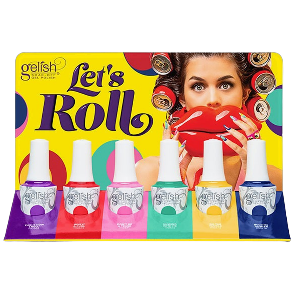 NHNNMEGEL006 ***Lets Roll Gelish 6pc Display with Stock - Image 1