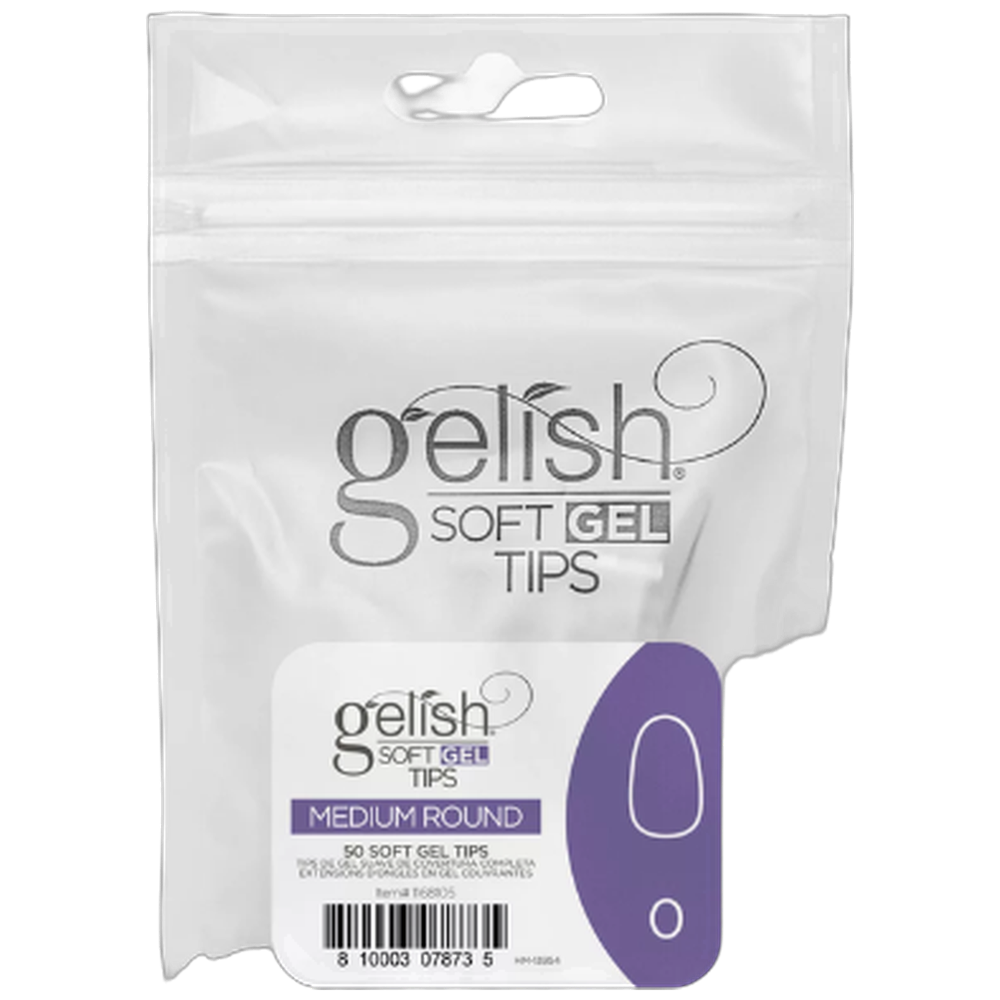 NHNNTIGEL073 Soft Gel Tips - Medium Round 0 50pk Refill - Gelish - Image 1
