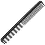 HCMSPEUNBL46 (Each) - Hard Carbon Barber Comb 7" Black