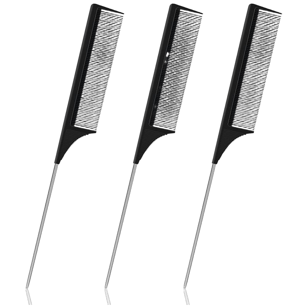 HCMSPEUNBL47 Hard Carbon Steel Pin Tail Comb 9 1/4" - Image 1